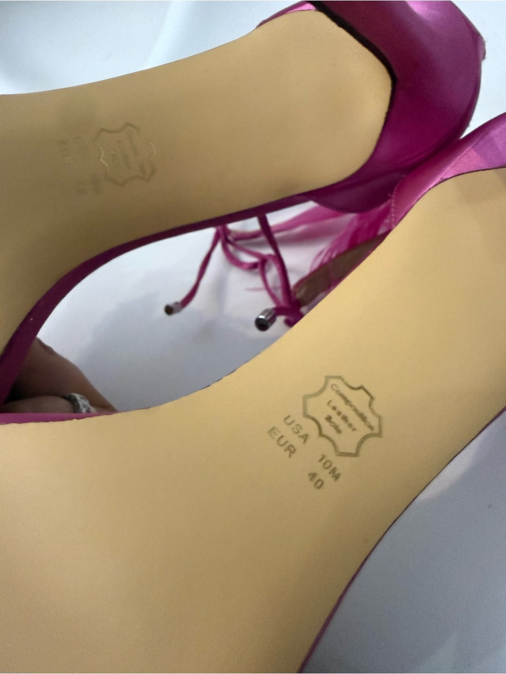 Pink feather heels - Picture 3 of 3